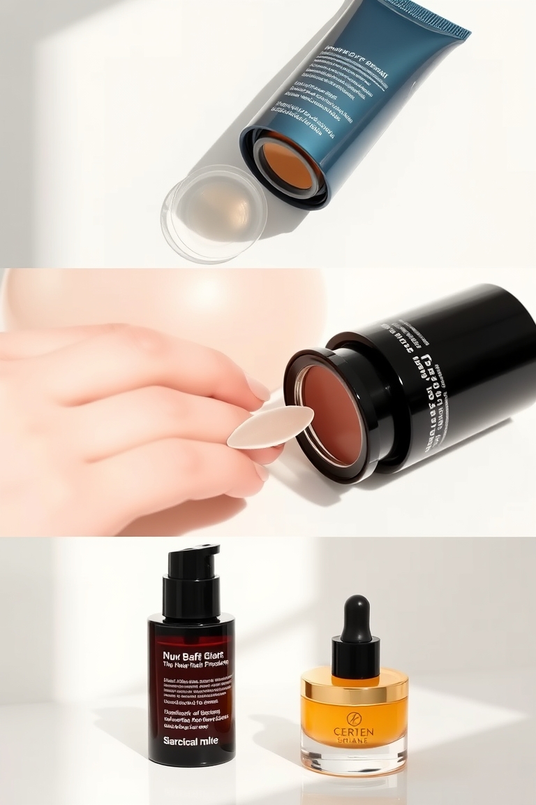 kp body lotion application on smooth skin