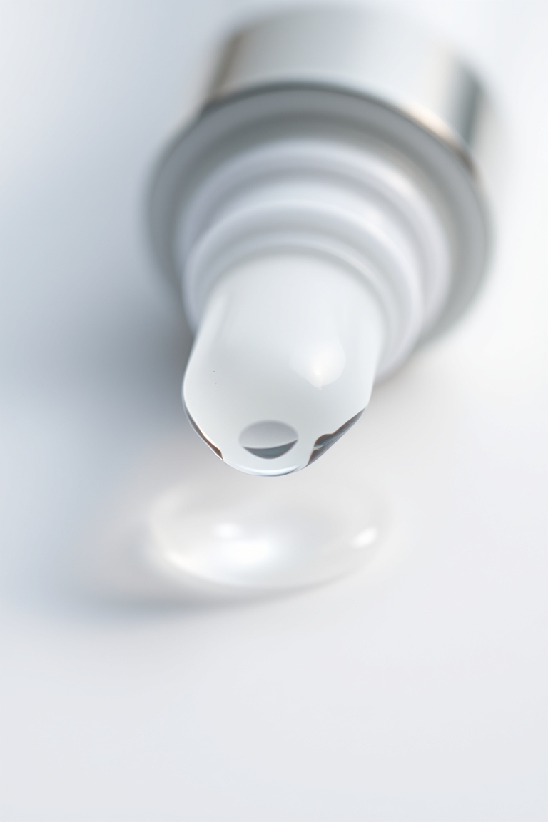 A close-up of a gentle exfoliant serum for sensitive skin