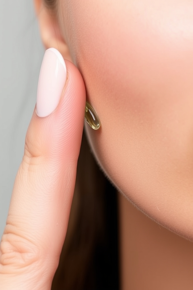 applying peptide serum for firming