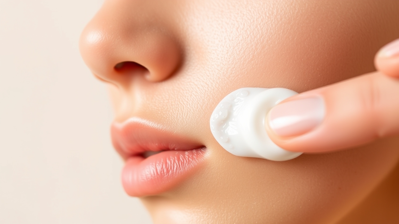 gentle exfoliant application step