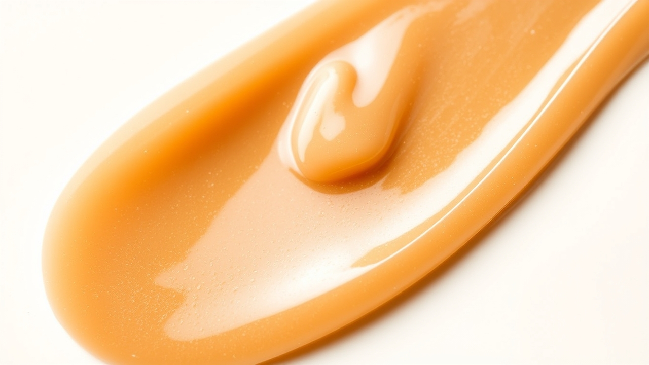 Close-up of a rich overnight lip mask texture