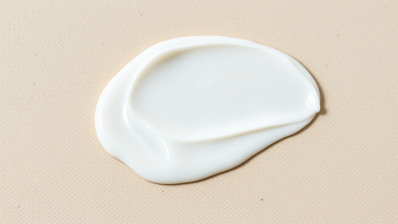 A close-up of a matte sunscreen texture for oily skin