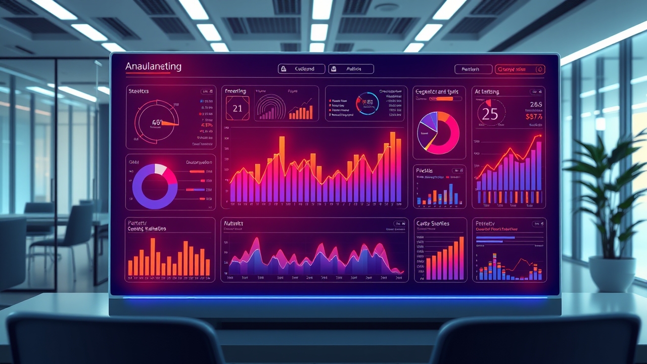 Digital marketing dashboard with AI analytics